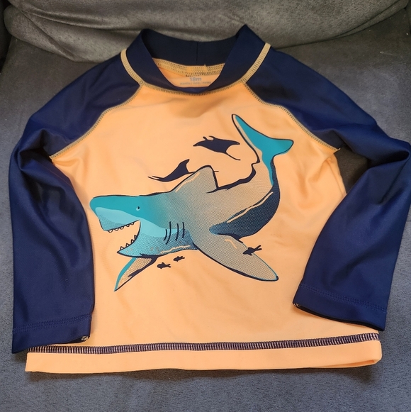 Carter's Orange and Blue Rashguards Swim Set - Picture 2 of 5